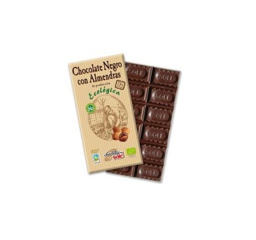 CHOCOLATE NEGRO CON ALMENDRAS BIO SOLE