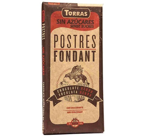 CHOCOLATE POSTRES FONDANT 200g S/AZUCAR TORRAS
