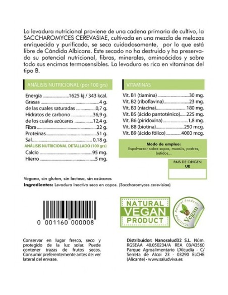 LEVADURA NUTRICIONAL  SALUDVIVA
