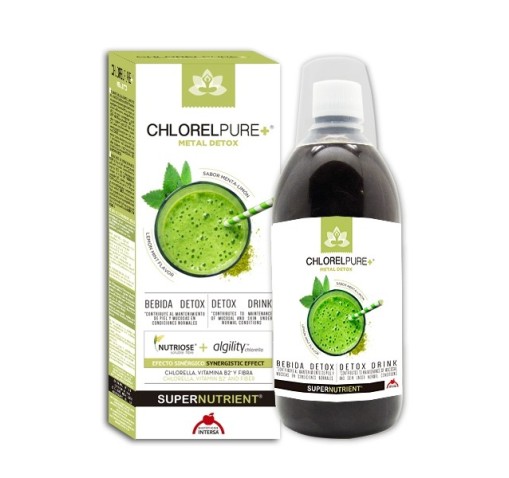 CHLOREL PURE - METAL DETOX (CHLORELLA + VIT B2 + FIBRA PREBIÓTICA) INTERSA
