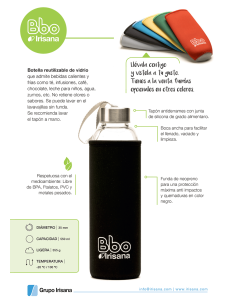BOTELLA REUTILIZABLE Bbo DE CRISTAL con funda de neopreno 2