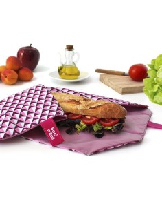 PORTA BOCADILLOS REUTILIZABLE TILES ROSA BOC´N´ROLL 2