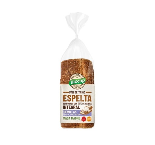 PAN DE MOLDE ESPELTA INTEGRAL CON SEMILLAS - BIOCOP