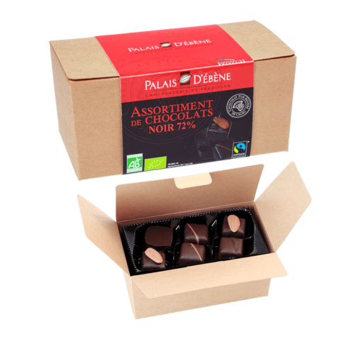 SURTIDO DE BOMBONES 72% CACAO BIO - PALAIS D´ÉBÈNE