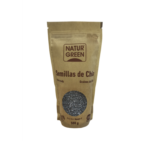 SEMILLAS CHÍA ECOLÓGICAS SIN GLUTEN 450 GR NATURGREEN