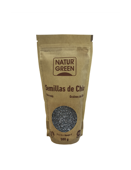 SEMILLAS CHÍA ECOLÓGICAS SIN GLUTEN 450 GR NATURGREEN