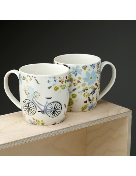 Set de 2 Tazas de Porcelana Diseño Botánico de Julie Dodsworth
