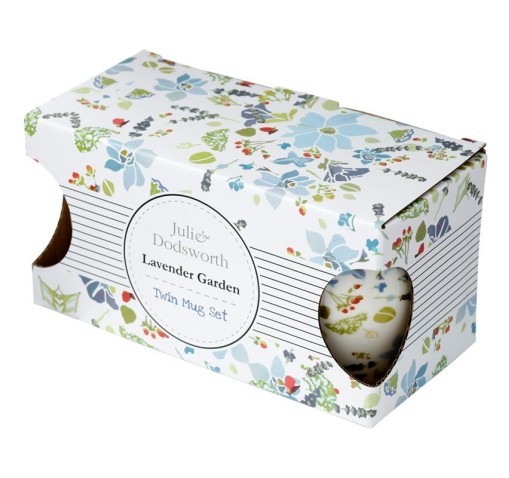 Set de 2 Tazas de Porcelana Diseño Botánico de Julie Dodsworth