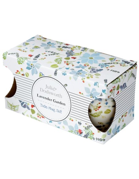 Set de 2 Tazas de Porcelana Diseño Botánico de Julie Dodsworth