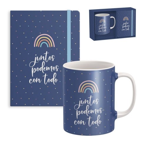 Taza + Libreta Arco Iris