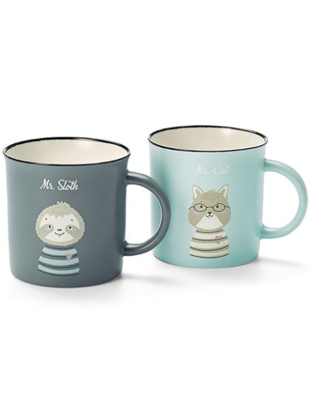 Taza porcelana Mapache & Conejo