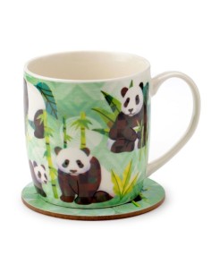 Taza Oso Panda con posavasos