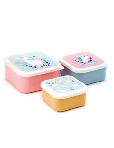Set de 3 Fiambreras -  Unicornio Mágico