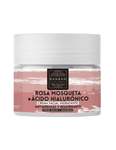 Crema facial Hidratante Rosa Mosqueta & Ácido Hialurónico - Banban