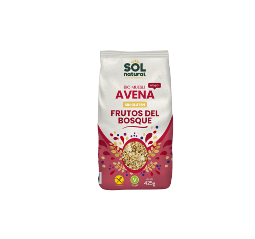 MUESLI DE AVENA SIN GLUTEN CON FRUTOS DEL BOSQUE BIO SOLNATURAL