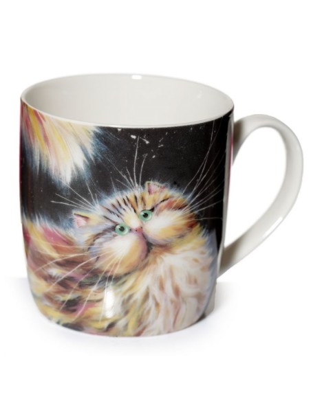 Taza de porcelana - Gato Arcoiris