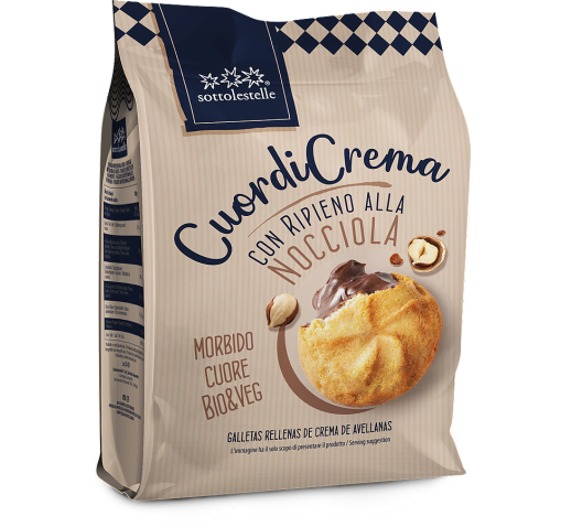 Galletas rellenas de crema de avellana Sottolestelle