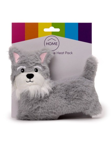 Peluche Térmico de Semillas para Microondas Perro Schnauzer