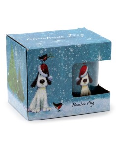 Taza porcelana Perro Navidad - Jan Pashley