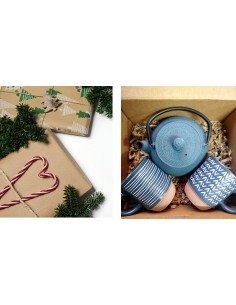 Eco-caja regalo 12 Tetera & Tazas