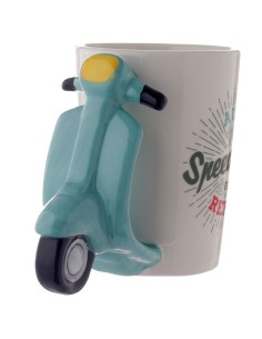 Taza cerámica 3D Moto Scouter