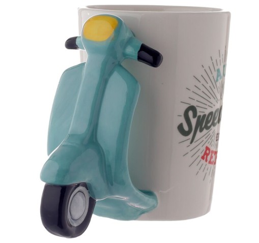 Taza cerámica 3D Moto Scouter