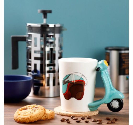 Taza cerámica 3D Moto Scouter