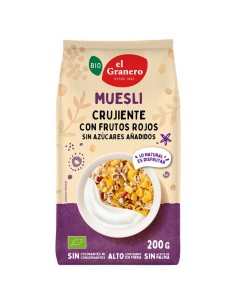 Muesli crujiente con frutos rojos - sin azúcares - Granero