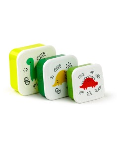 Set de 3 Fiambreras Táper Infantiles - Dinosaurios