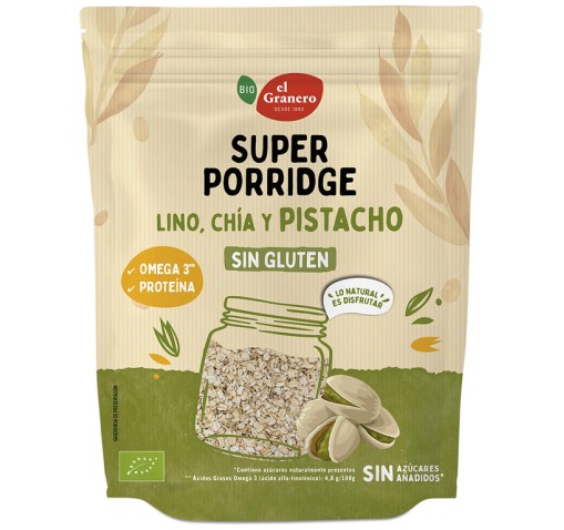 Superporridge con pistacho - sin gluten - Granero