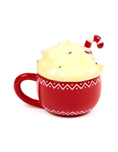 Taza de cerámica con tapa Chocolate caliente - Foodiemals 2