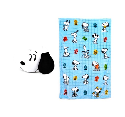 Almohada y Manta de Viaje 2 en 1 - Peanuts Snoopy