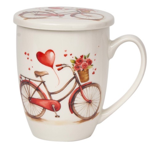 Taza filtro porcelana Love Bici