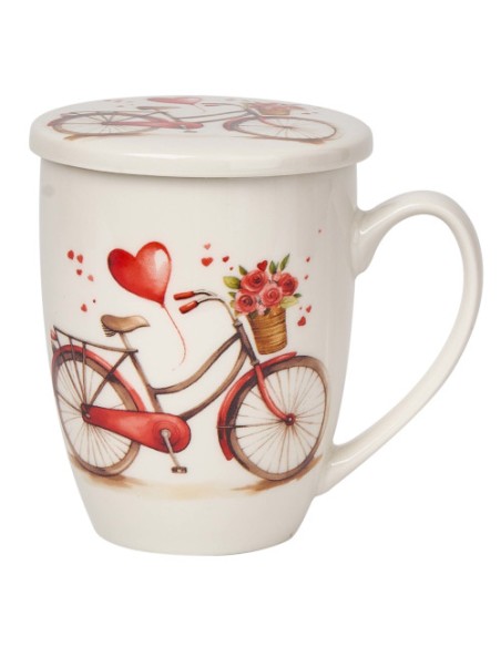 Taza filtro porcelana Love Bici