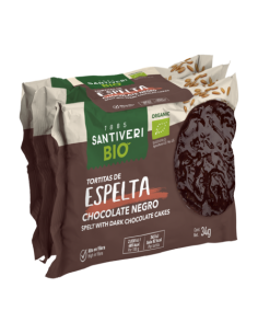 Tortitas de Espelta bañadas con chocolate negro Bio -...