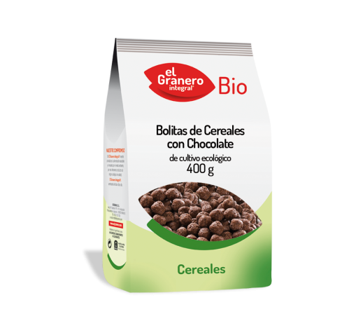 BOLITAS DE CEREALES CON CHOCOLATE BIO 400g EL GRANERO