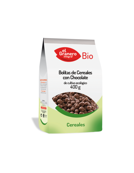 BOLITAS DE CEREALES CON CHOCOLATE BIO 400g EL GRANERO