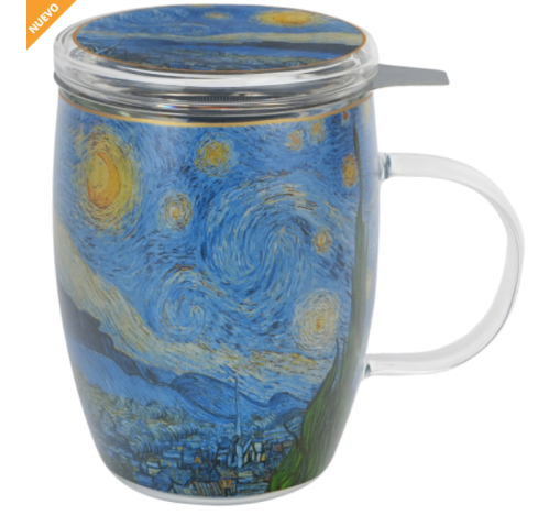 Taza Mug Van Gogh cristal con filtro