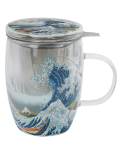 Taza Mug cristal Mar con filtro acero inox.