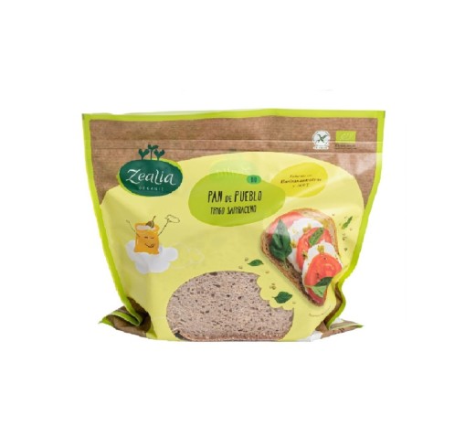 PAN DE PUEBLO Trigo sarraceno BIO SIN GLUTEN ZEALIA