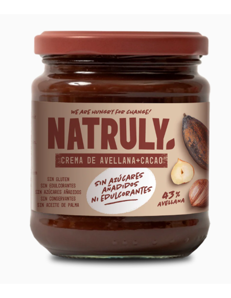 Crema de avellanas y cacao 285 gr - Natruly