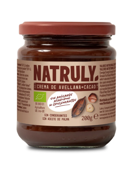 Crema avellanas cacao bio - Natruly