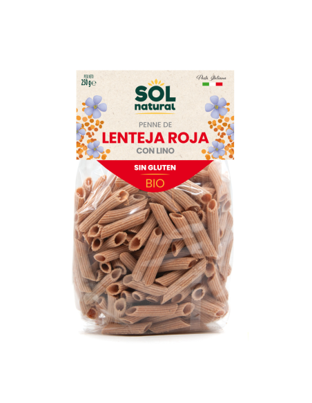 Macarrones lenteja roja s/gluten - Solnatural
