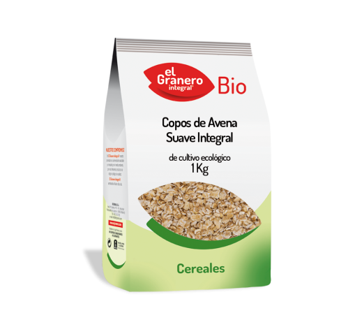 COPOS DE AVENA INTEGRALES SUAVES ECOLÓGICOS 1 KG EL GRANERO INTEGRAL