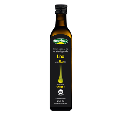 ACEITE VIRGEN DE LINO  PRESION BIO 250ml NATURGREEN