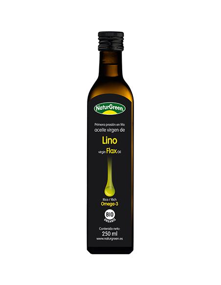 ACEITE VIRGEN DE LINO  PRESION BIO 250ml NATURGREEN